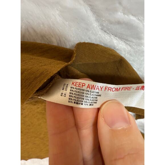 FP Movement Mustard Brown Tempo Long Sleeve Top Thumbholes Oversized Stretch XS - Picture 8 of 12